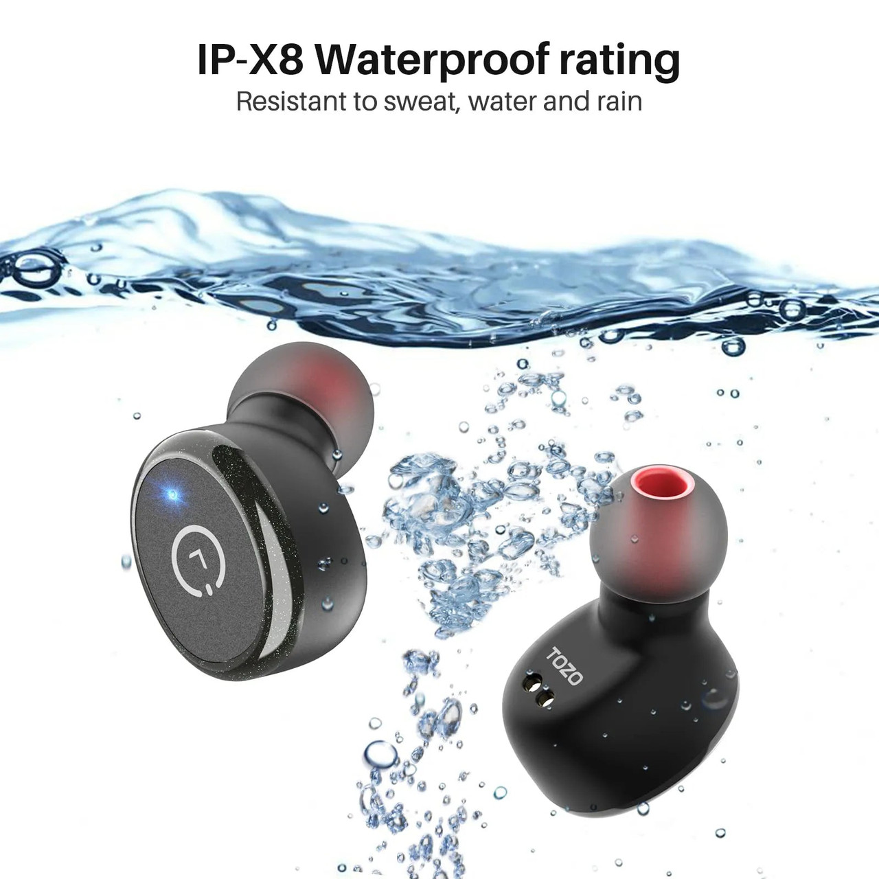 TOZO T10 Wireless Earbuds IPX8 waterproof