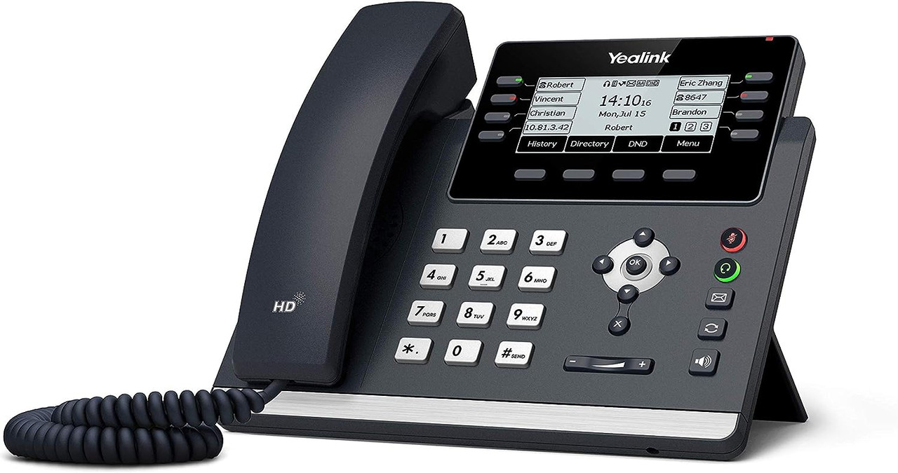 Yealink SIP-T43U IP Phone Corded Wall Mountable - Classic Gray