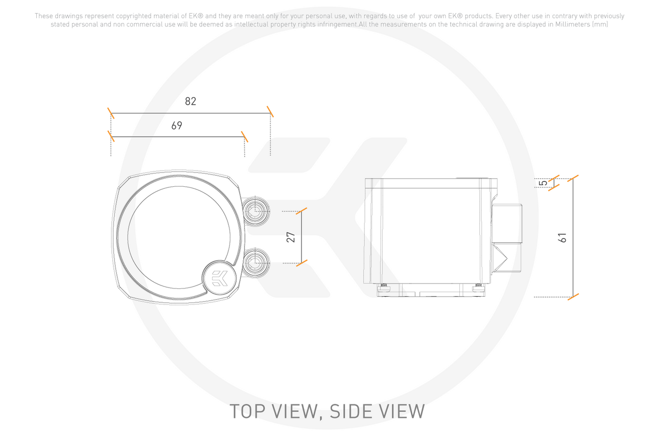 EKWB Dark CR-240 Nucleus AIO 240mm CPU Cooler with EK FPT Fans 120mm Fan Compatible with Intel & AMD