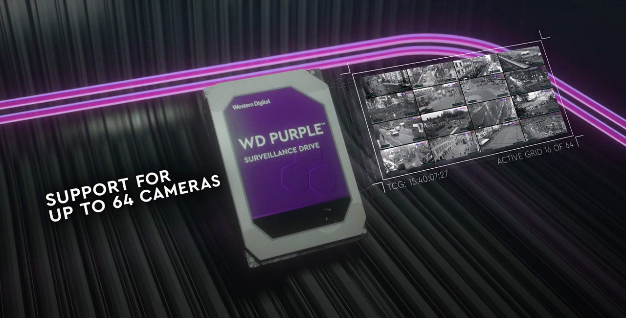 WD 6TB WD Purple Surveillance Internal Hard Drive HDD SATA 6 Gb/s, 256 MB Cache, 3.5" WD64PURZ