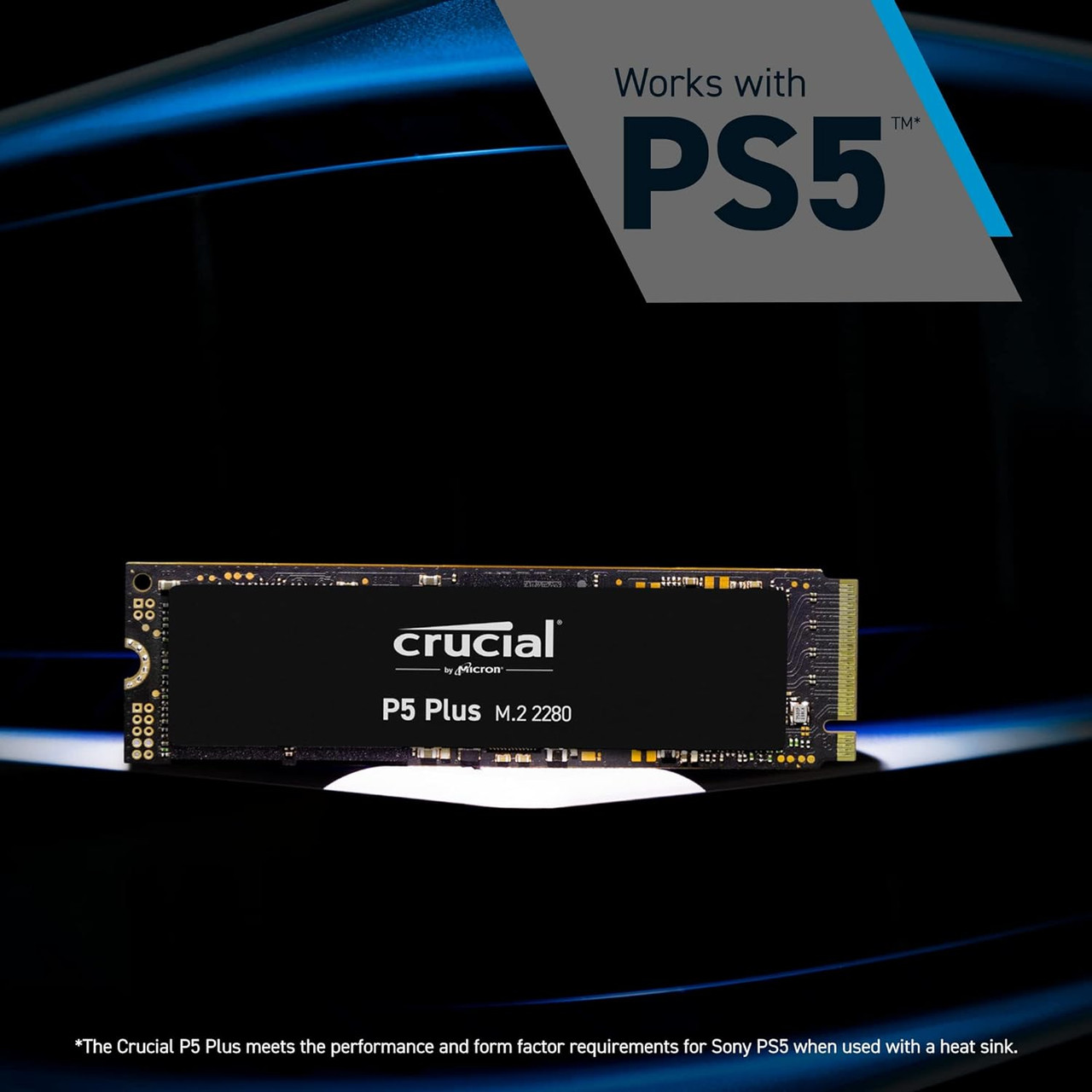 Crucial P5 Plus 2TB PCIe Gen4 3D NAND NVMe M.2 2280SS Gaming SSD, up to