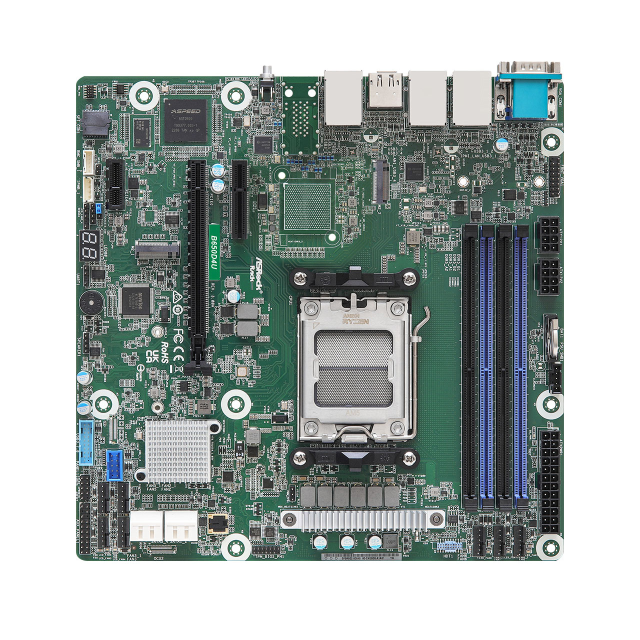 AsRock Rack B650D4U Micro ATX Server Motherboard Single