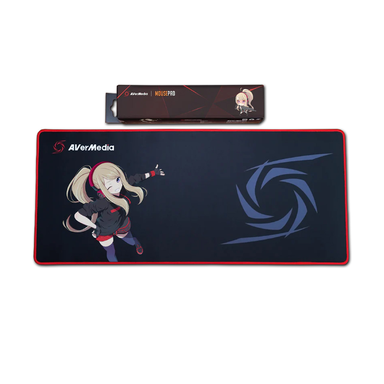 AVerMedia ELENA Mouse Pad | Anti-slip Rubber Base | Ultra Smooth Surface (Black)