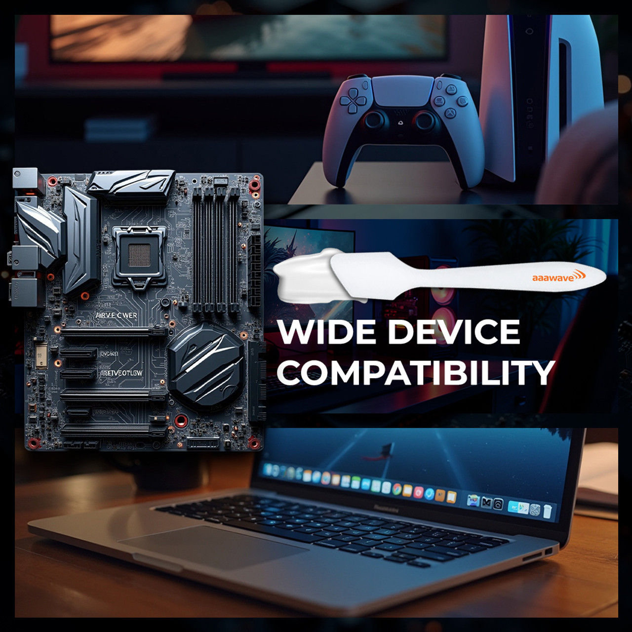 AAAwave Thermal Paste Spreader - Spatula for Applying and Spreading Thermal Paste or Liquid Metal on CPU, GPU and Heatsinks - Pack of 10 (AAATHPSP X10)