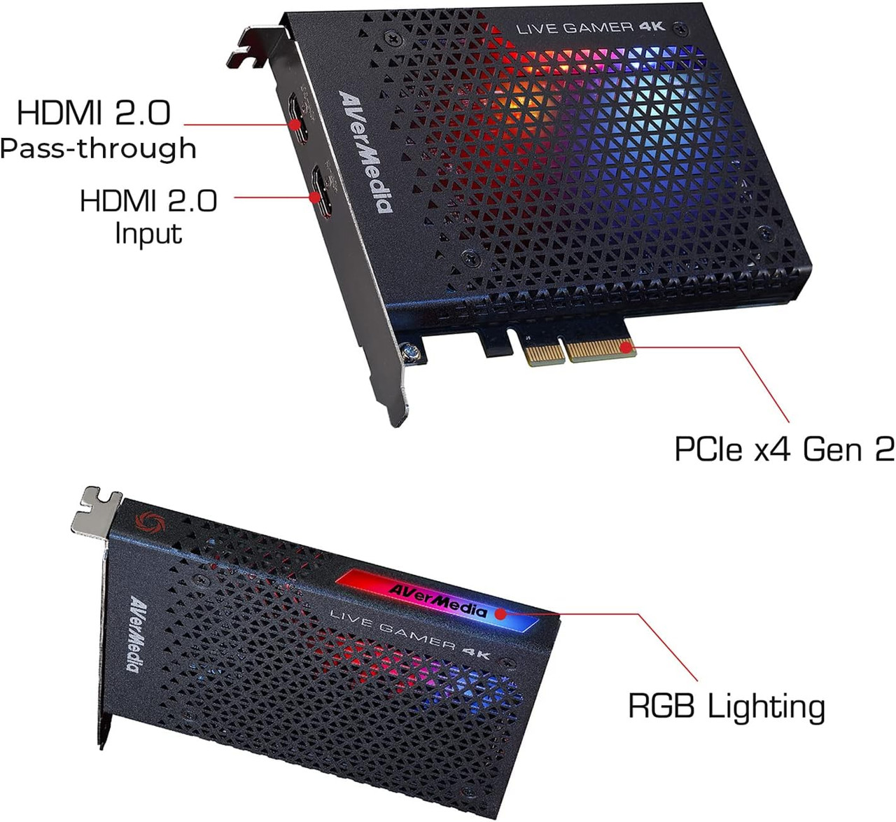 AVerMedia Live Gamer 4K - 4Kp60 HDR Capture Card, Ultra-Low Latency for  Broadcasting and Recording (GC573)