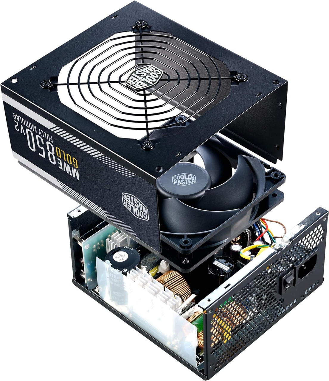 Cooler Master MWE Gold 850 V2 Full Modular Power Supply, 850W, 80+ Gold , 2 EPS Connectors, 120mm Fan (MPE-8501-AFAAG-US)
