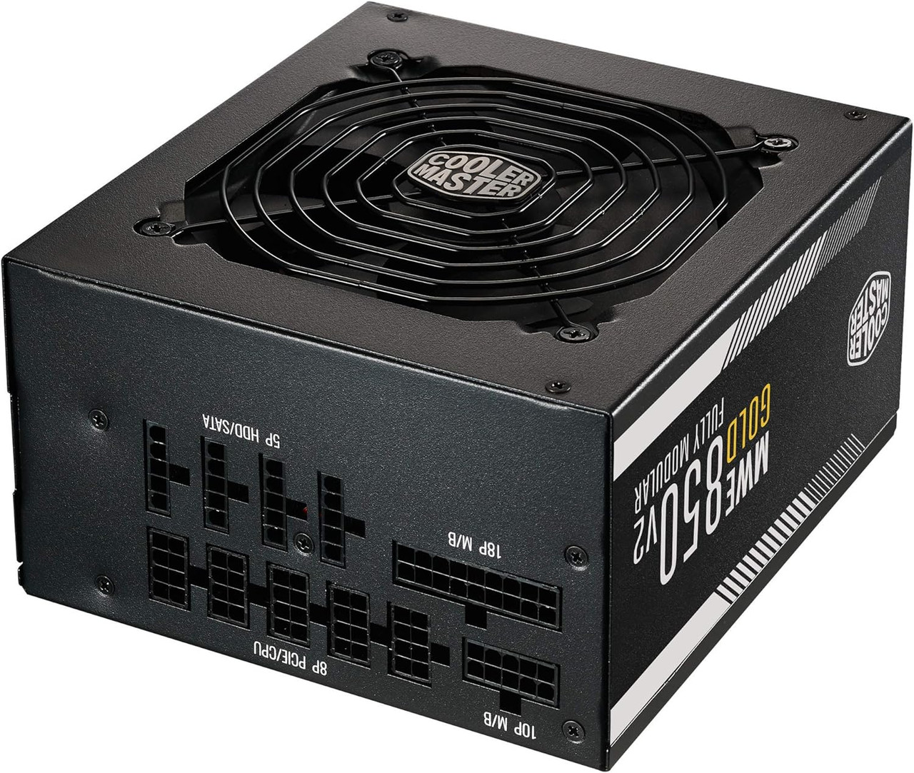 Cooler Master MWE Gold 850 V2 Full Modular Power Supply, 850W, 80+ Gold , 2 EPS Connectors, 120mm Fan (MPE-8501-AFAAG-US)