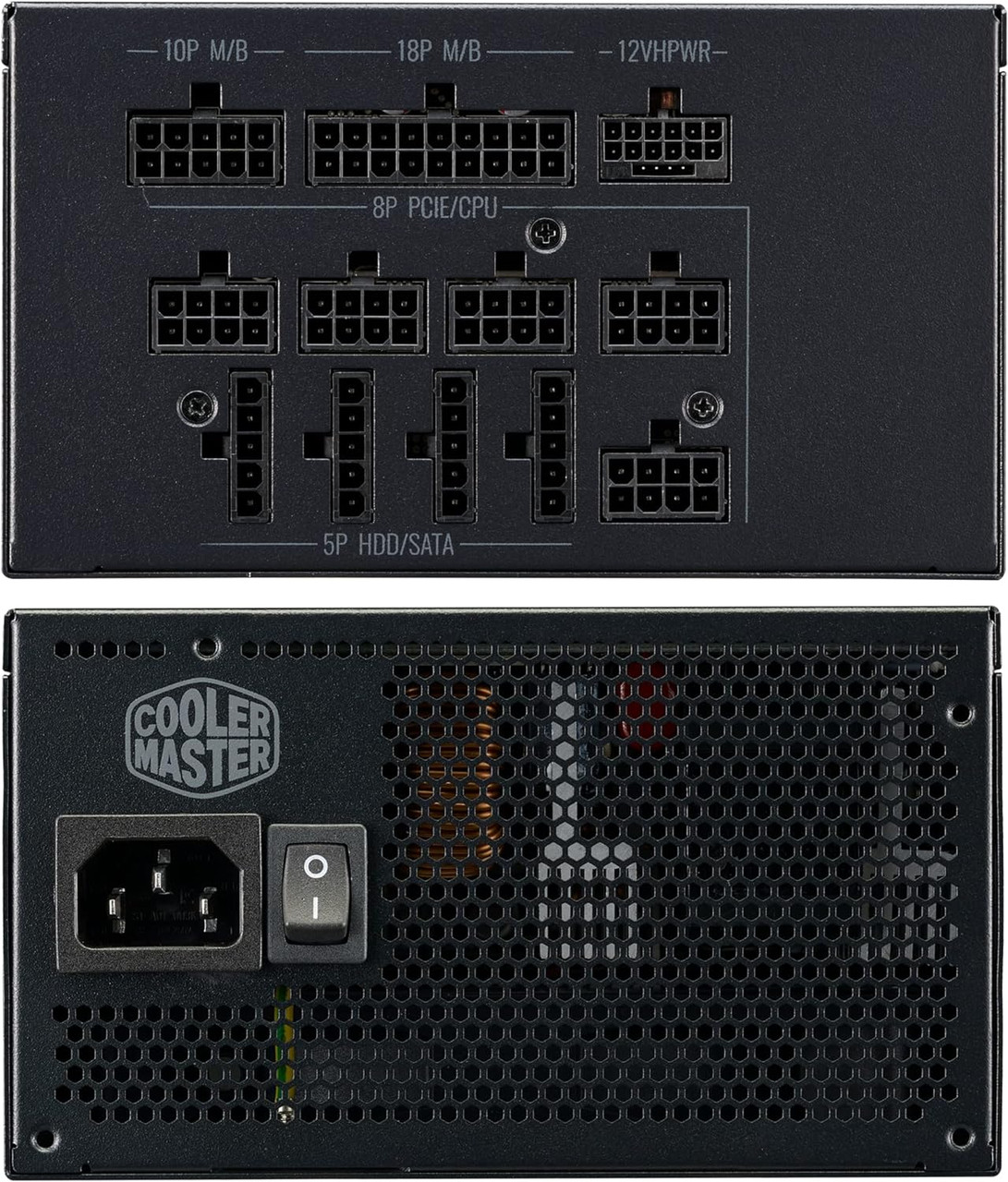 Cooler Master Gold 1250 V2 ATX3.0 Fully Modular Power Supply, 1250W, 80+ Gold ,140mm FDB Fan MPE-C501-AFCAG-3US