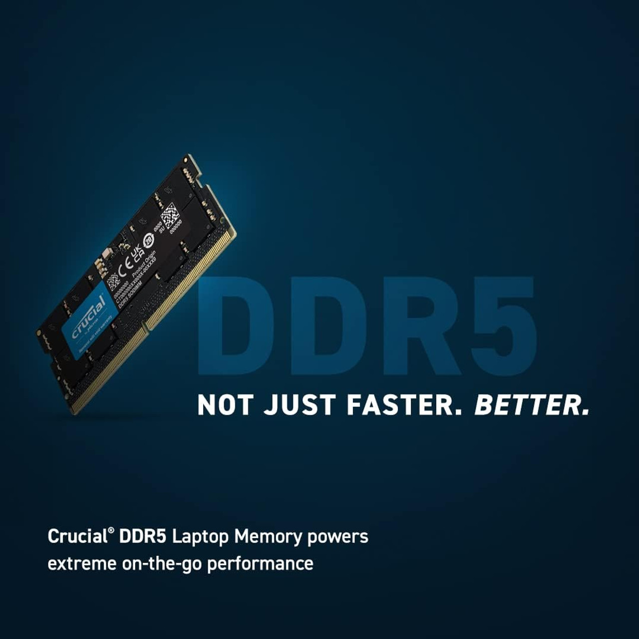 Crucial 64GB Kit (2x32GB) DDR5 4800MHz CL40 Laptop Memory CT2K32G48C40S5