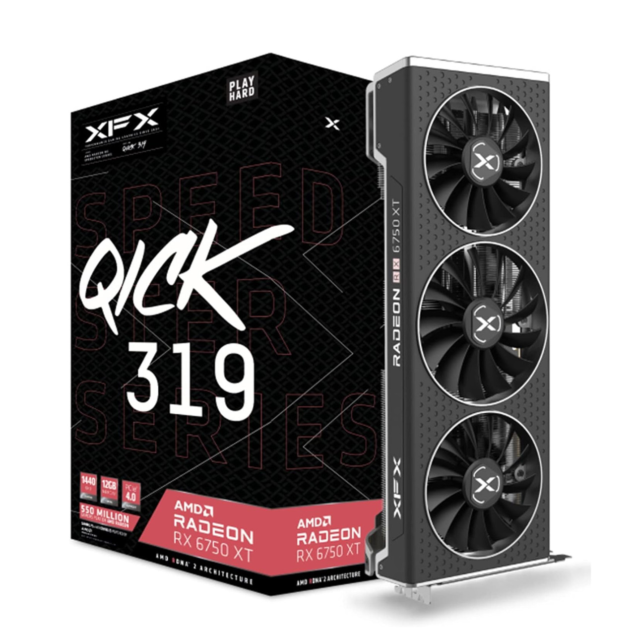 XFX RX 6750XT Speedster QICK319 Radeon Core Gaming Graphics Card