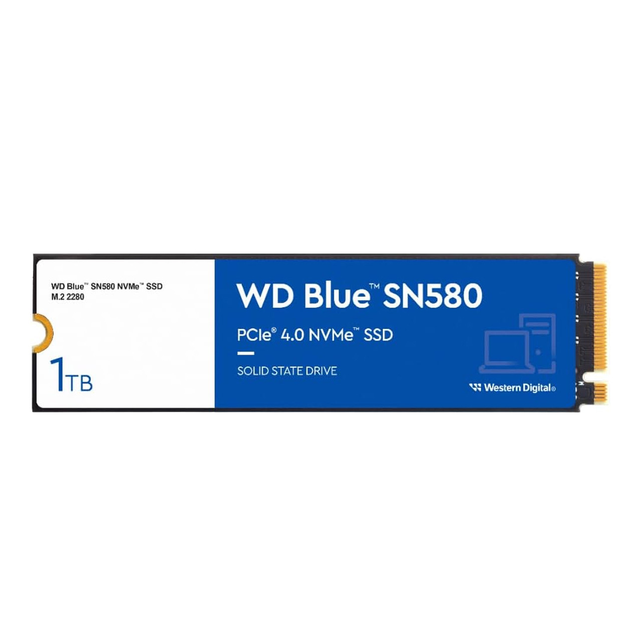 WD 1TB WD Blue SN580 NVMe Internal Solid State Drive SSD - Gen4 x4 PCIe 16Gb/s, M.2 2280, Up to 4,150 MB/s WDS100T3B0E