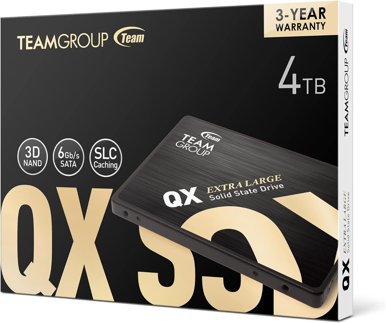 TEAMGROUP QX 4TB 3D NAND QLC 2.5 Inch SATA III Internal Solid State Drive SSD up to 560 MB/s T253X7004T0C101