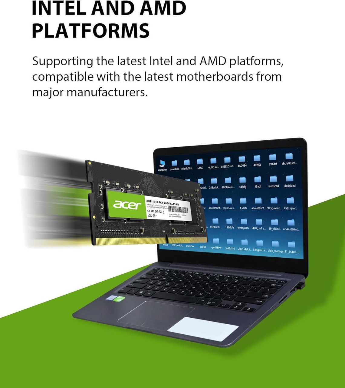 Acer SD100 32GB Single RAM 3200 MHz DDR4 CL22 1.2V Laptop Computer Memory (BL.9BWWA.217)