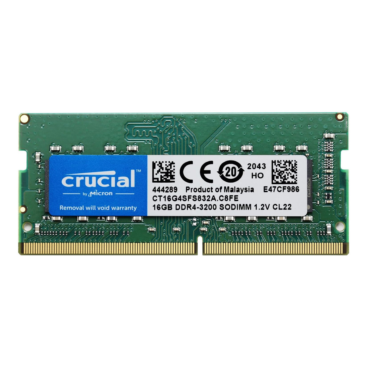 Crucial SODIMM RAM 16GB DDR4 3200 MHz Laptop Memory (CT16G4SFS832A)