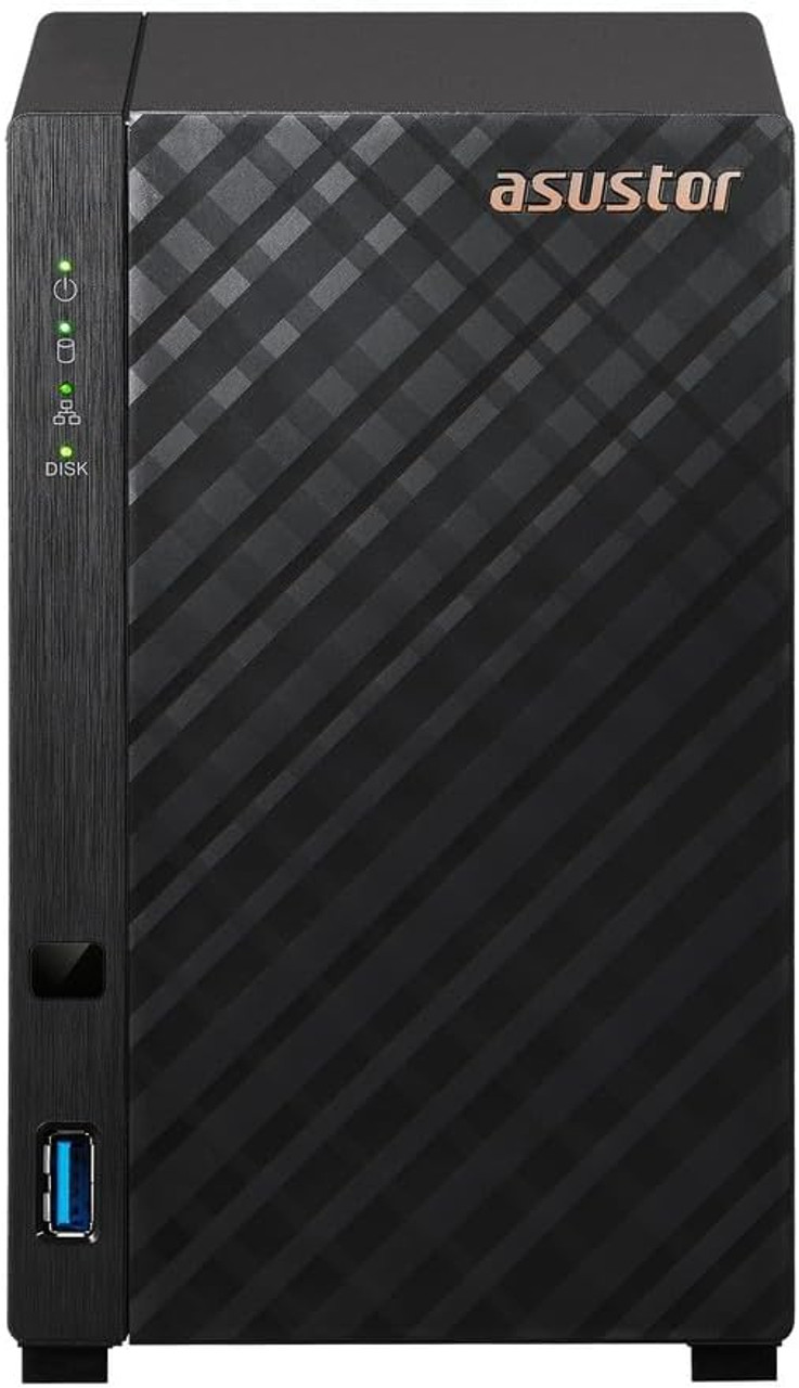 Asustor Drivestor 2 Lite 2 Bay NAS, Quad-Core 1.7GHz CPU, 1GbE Port, 1GB DDR4 (Diskless) AS1102TL
