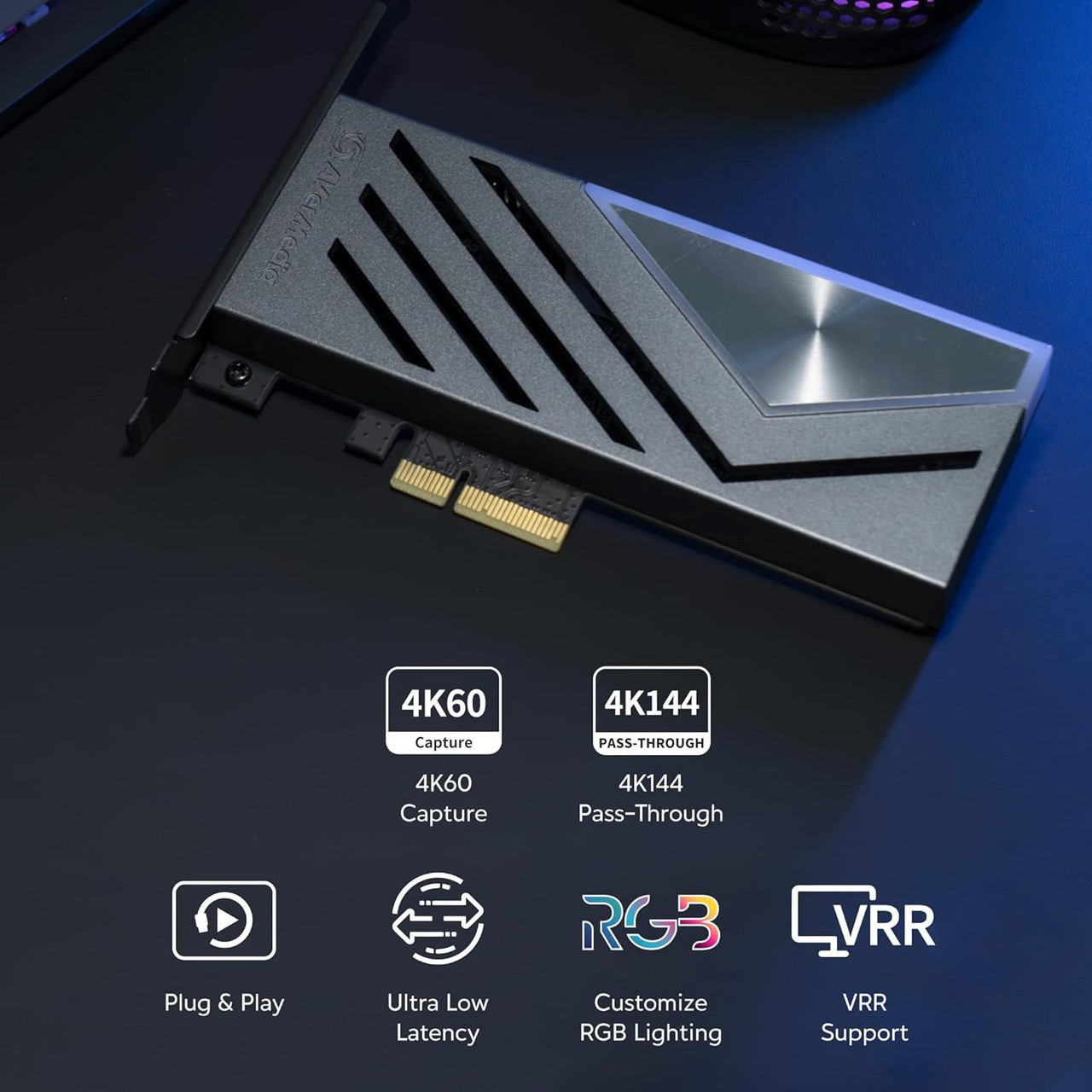 AVerMedia HDMI Capture Card ,Live Gamer 4K 2.1 PCIe 4K60, Ultra-Low Latency on PS5, PS4 Pro, Xbox, Switch Games (GC575)