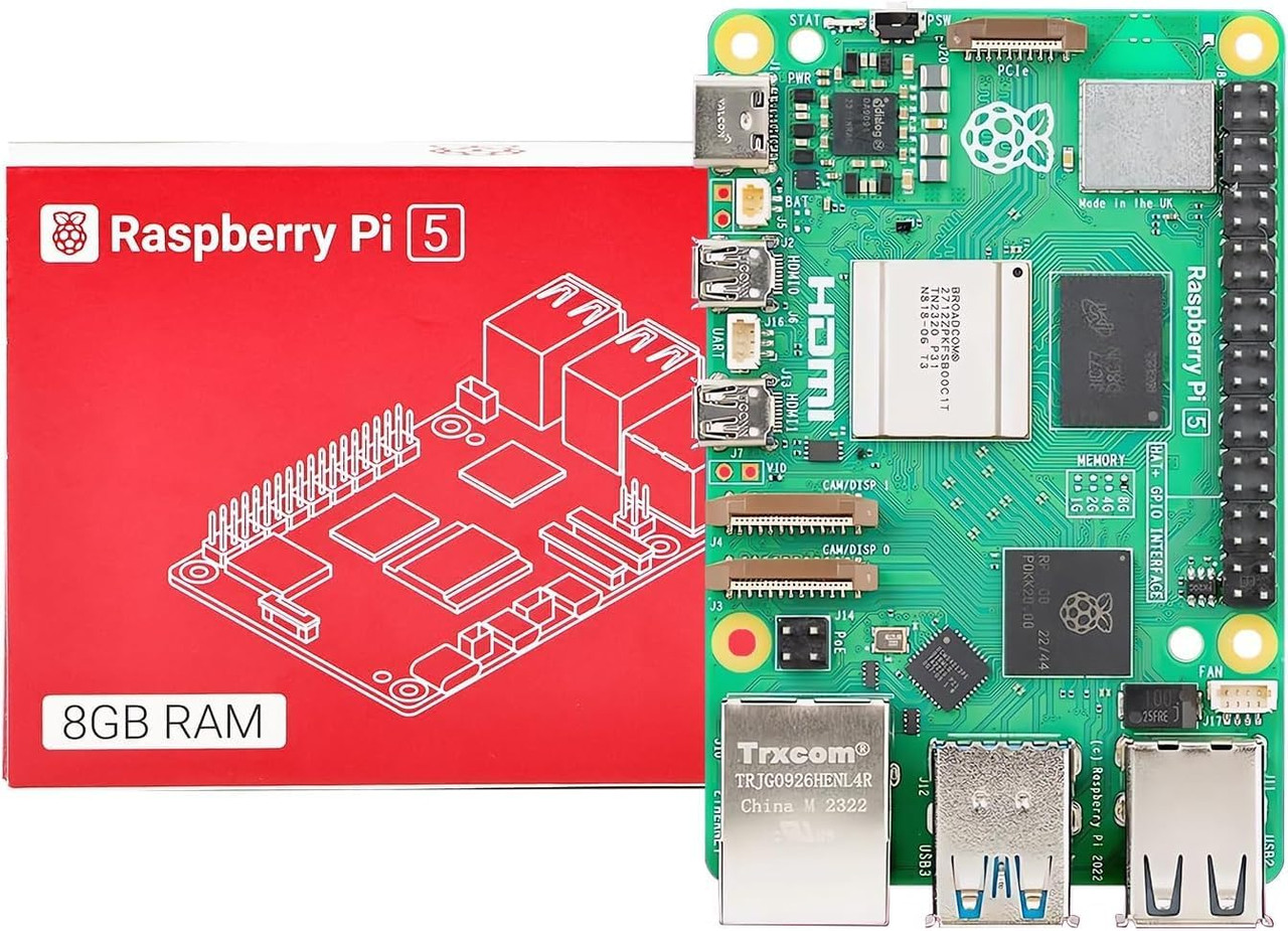 Raspberry Pi 5 8GB RAM Broadcom BCM2712 Arm Cortex-A76 2.4GHz Quad-core 64-bit Single Board Computer (Raspberry Pi 5 8GB)