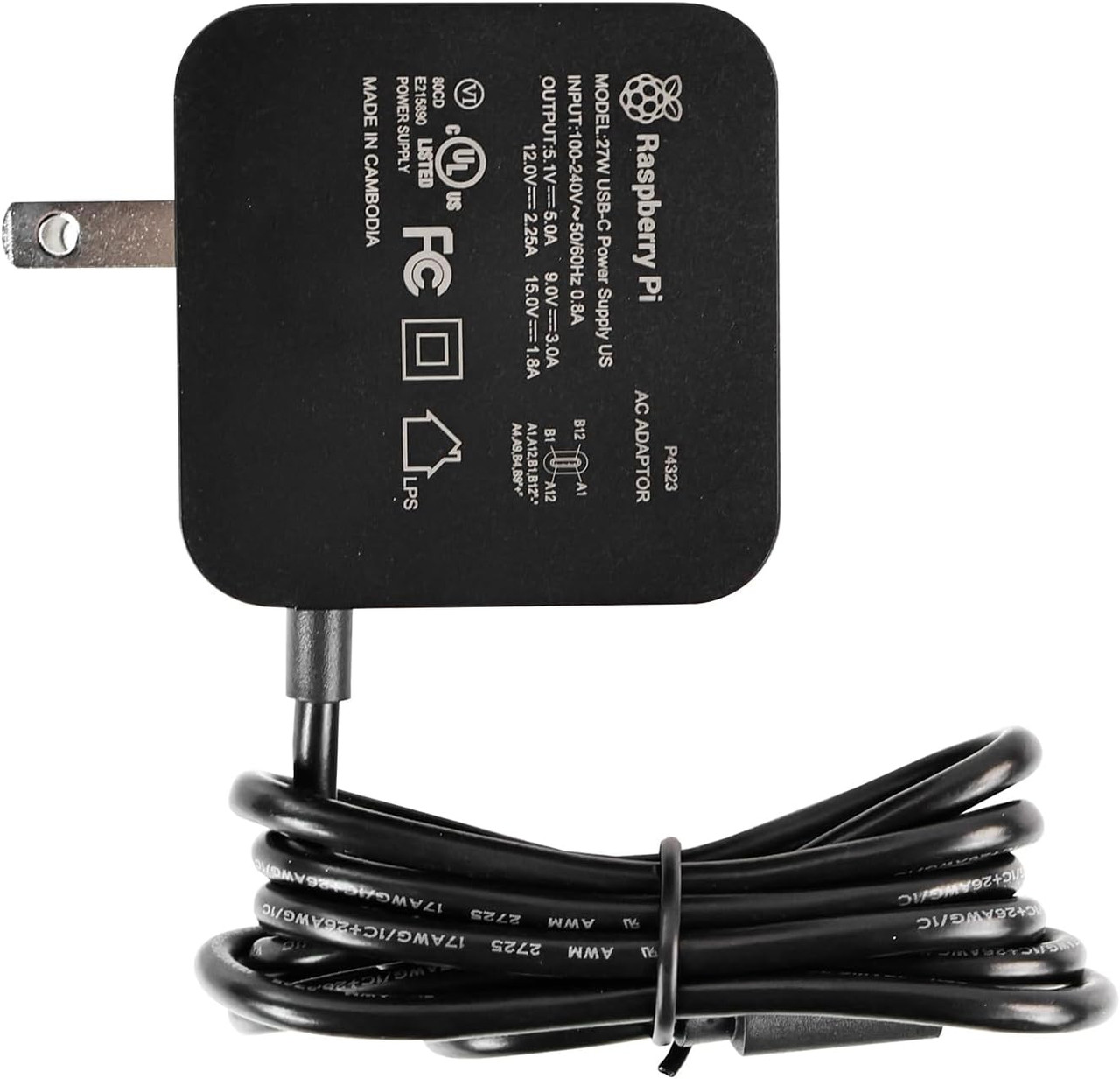 Raspberry Pi Power Adapter Pi5 Official Original 27W Power PD Adapter ...