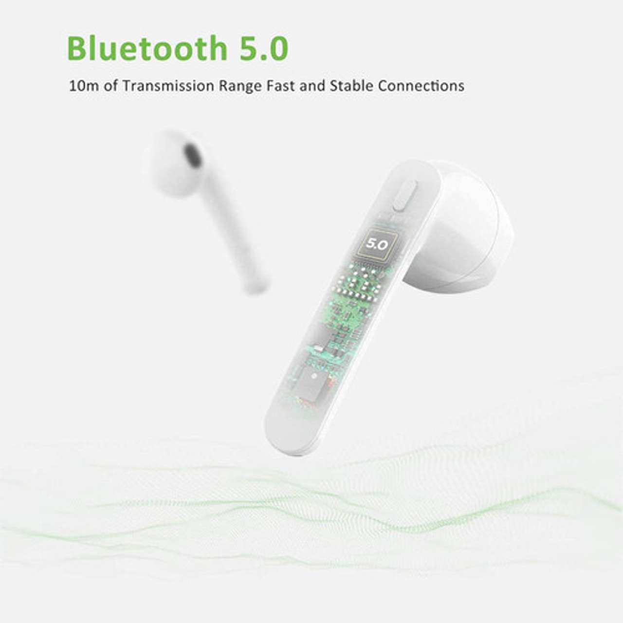Letsfit T12 Wireless Earbuds, Bluetooth 5.0 Headphones HD Stereo Sound Earbuds