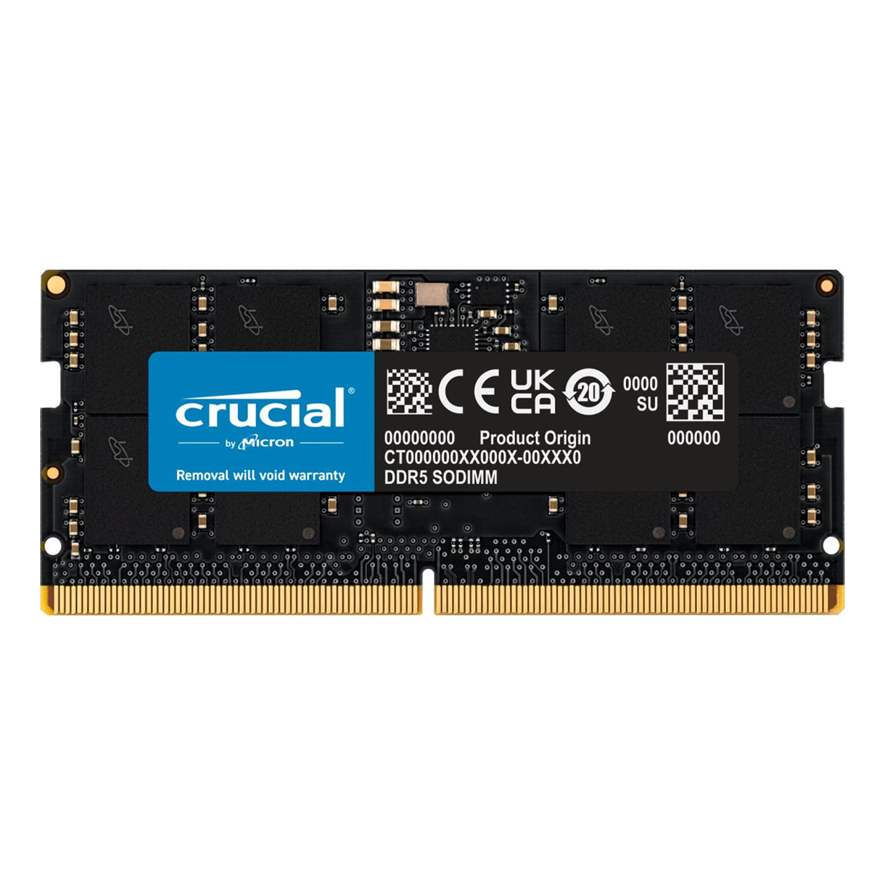 Crucial RAM 16GB DDR5 5600MT/s or 5200MT/s or 4800MT/s Laptop Memory (CT16G56C46S5)