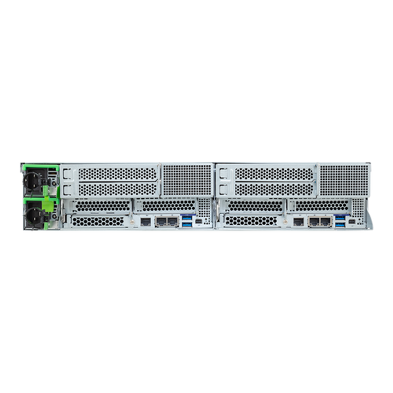 Gigabyte 2U High Density Server Barebone - AMD EPYC 9004, 2-Node Dual CPU, 4x Gen 5 x16 GPU,  4X Gen4 NVMe Bays H233-Z80-AAW1