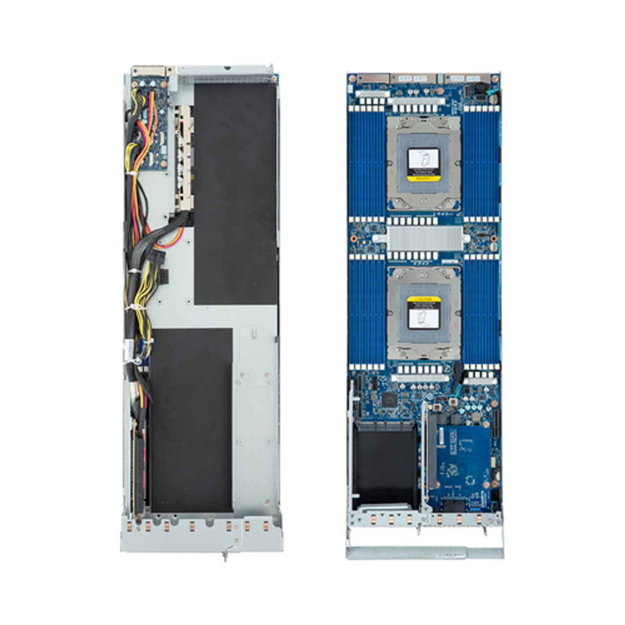 Gigabyte 2U High Density Server Barebone - AMD EPYC 9004, 2-Node Dual CPU, 4x Gen 5 x16 GPU,  4X Gen4 NVMe Bays H233-Z80-AAW1