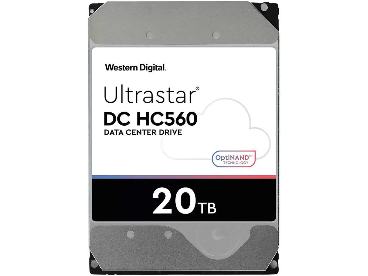 WD Ultrastar DC HC560 0F38785 20TB 512MB Cache 7200RPM SATA 6.0Gb/s 512E SE 3.5" Internal Hard Drive WUH722020BLE6L4 (Pack of 2)