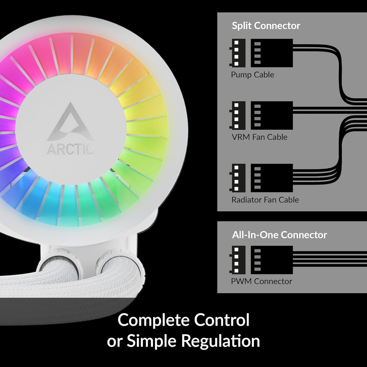 Arctic Liquid Freezer III 240 A-RGB Multi-Compatible All-in-one CPU AIO Water Cooler (White) ACFRE00150A