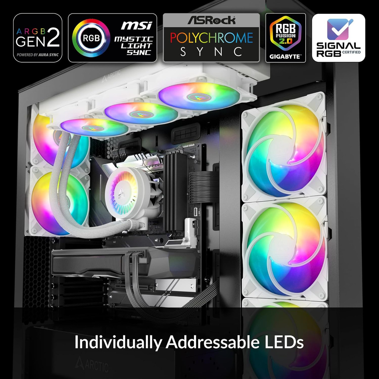 Arctic Liquid Freezer III 360 A-RGB Multi-Compatible All-in-one CPU AIO Water Cooler (White) ACFRE00152A