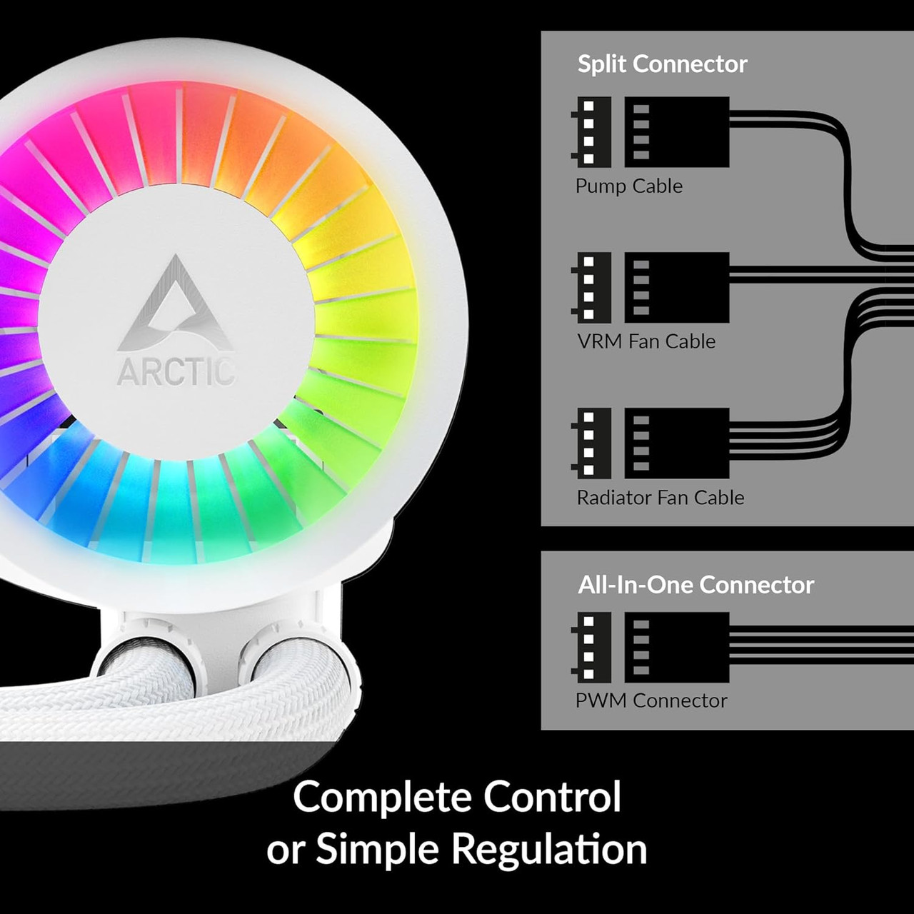Arctic Liquid Freezer III 360 A-RGB Multi-Compatible All-in-one CPU AIO Water Cooler (White) ACFRE00152A
