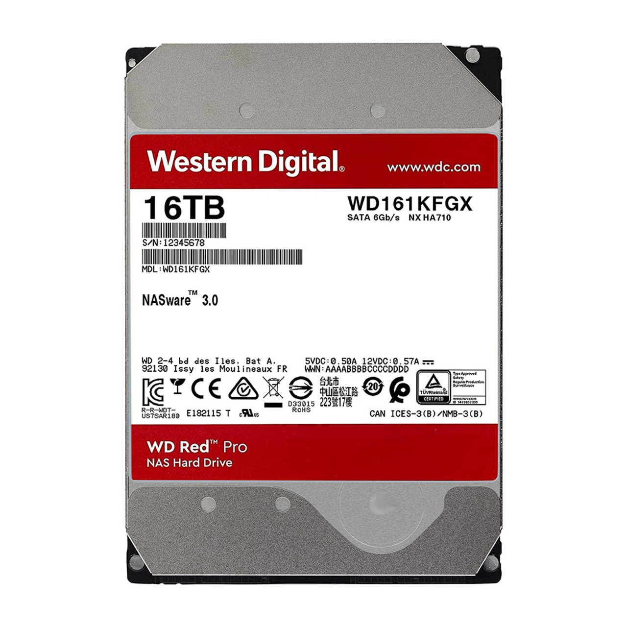 WD 16TB WD Red Pro NAS Internal Hard Drive HDD WD161KFGX (Pack of 2)