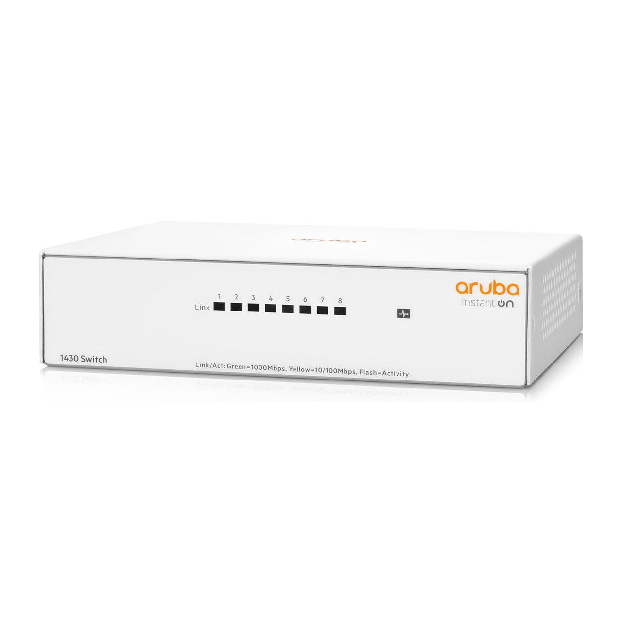 Aruba Instant On 1430 8-Port Gb Unmanaged Layer 2 Ethernet Switch | 8X 1G | Fan-Less | US Cord R8R45A#ABA
