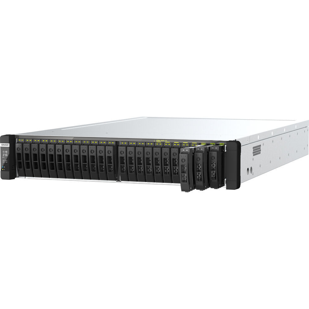 QNAP 24-Bay 2U all-flash NAS, NVMe Gen 4 x4, Dual Intel Xeon Silver 4309Y, 64GB RDIMM ECCC DDR4 TDS-H2489FU-4309Y-64G-US