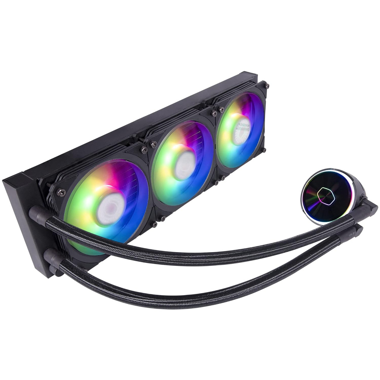Cooler Master MasterLiquid PL360 FLUX AIO CPU Liquid Cooler, Gen2 ARGB 360mm 120 PWM Fans (Black) MLY-D36M-A23PZ-R1