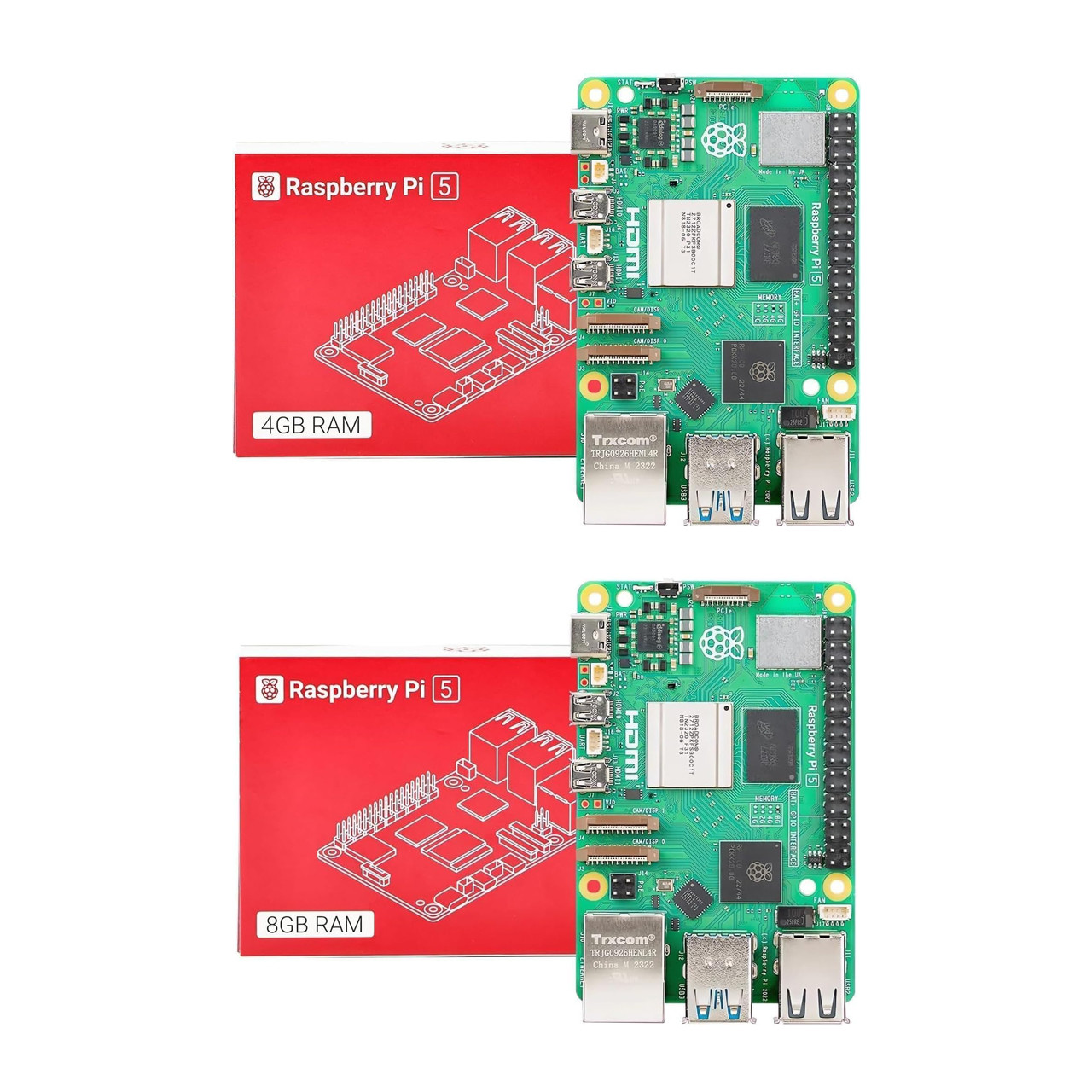 Raspberry Pi 5 Broadcom BCM2712 Arm Cortex-A76 2.4GHz Quad-core 64-bit Single Board Computer