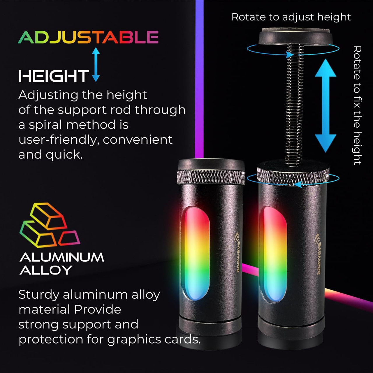 XFX Speedster MERC310 AMD Radeon RX 7900XT Black Gaming Graphics w/ A-RGB GPU Support Bracket Small