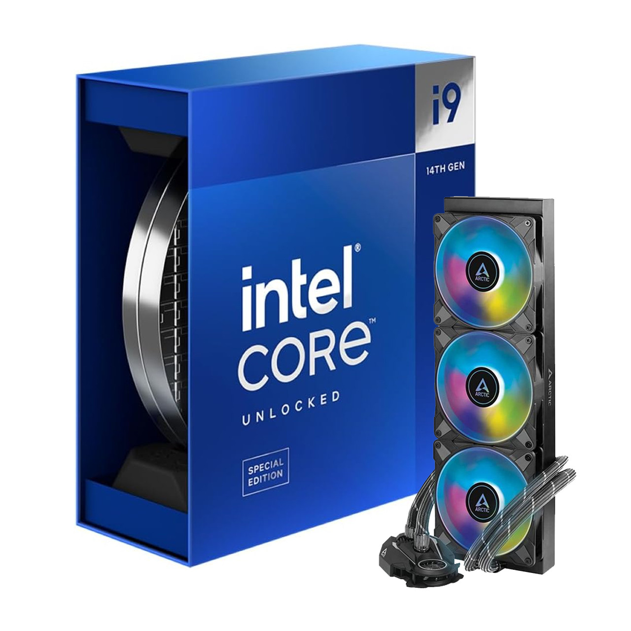 Intel ‎Core i9-14900KS Desktop Processor w/ ARCTIC Liquid Freezer II 420 A-RGB Multi-Compatible All-in-one CPU AIO Water Cooler