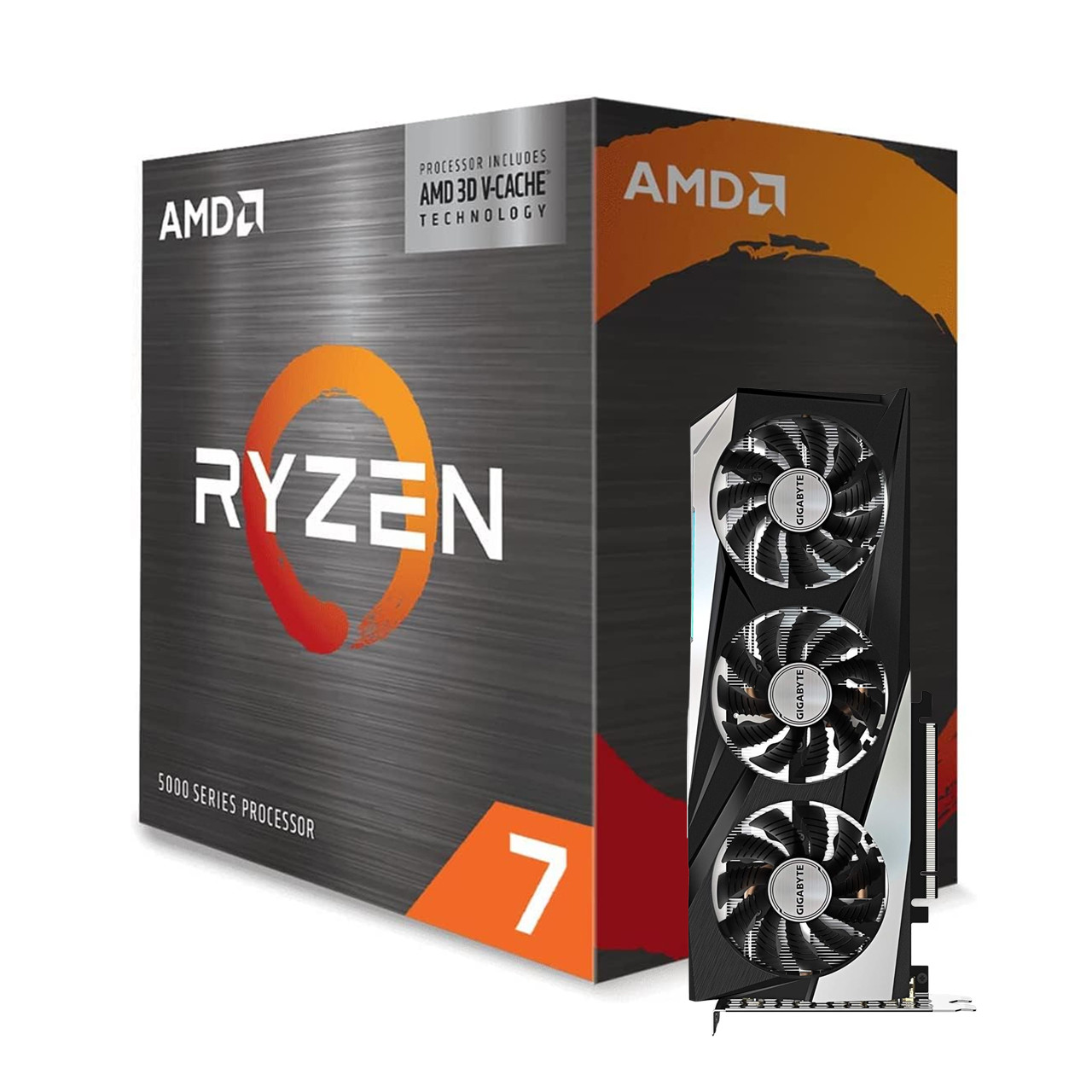 AMD Ryzen 7 5800X3D Processor 8-Core 3.4GHz AM4 Desktop CPU w/ Gigabyte GeForce RTX 3060 Gaming OC 12G (REV2.0) Graphics Card