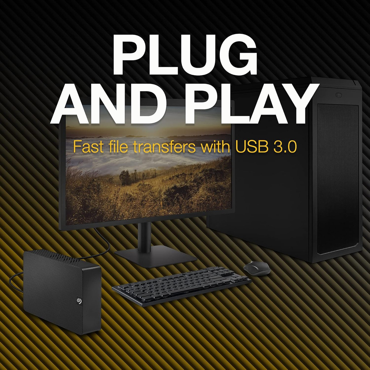 Ideal for home, office, or travel, this external hard drive combines high capacity with convenient portability.