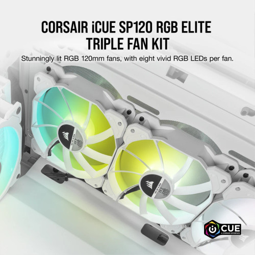 With iCUE compatibility, the SP120 fan allows you to customize fan speeds and lighting effects, offering seamless control over your cooling system.