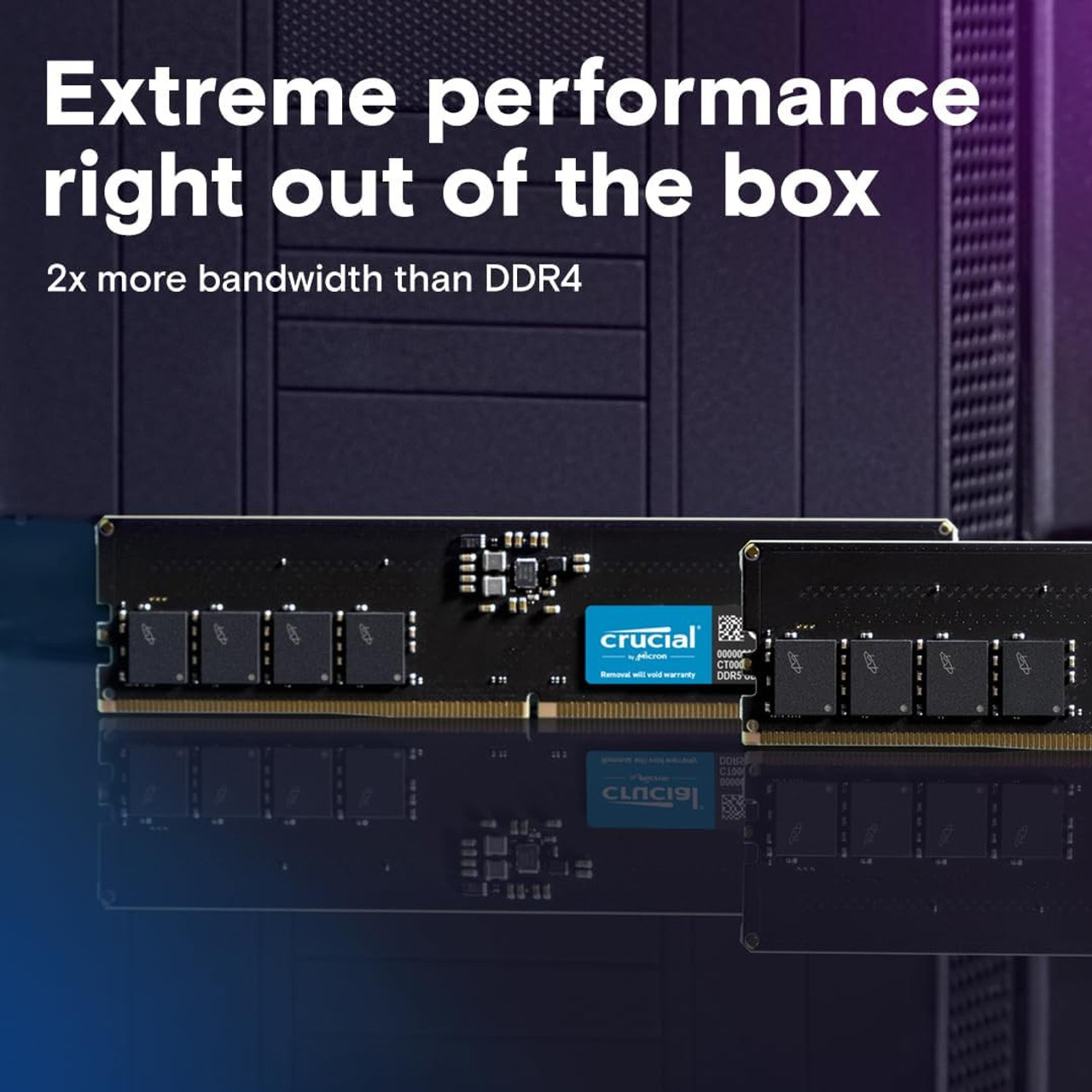 Designed for desktop systems, the CT2K32G48C40U5 kit provides a 64GB capacity to handle multitasking and large workloads with ease.
