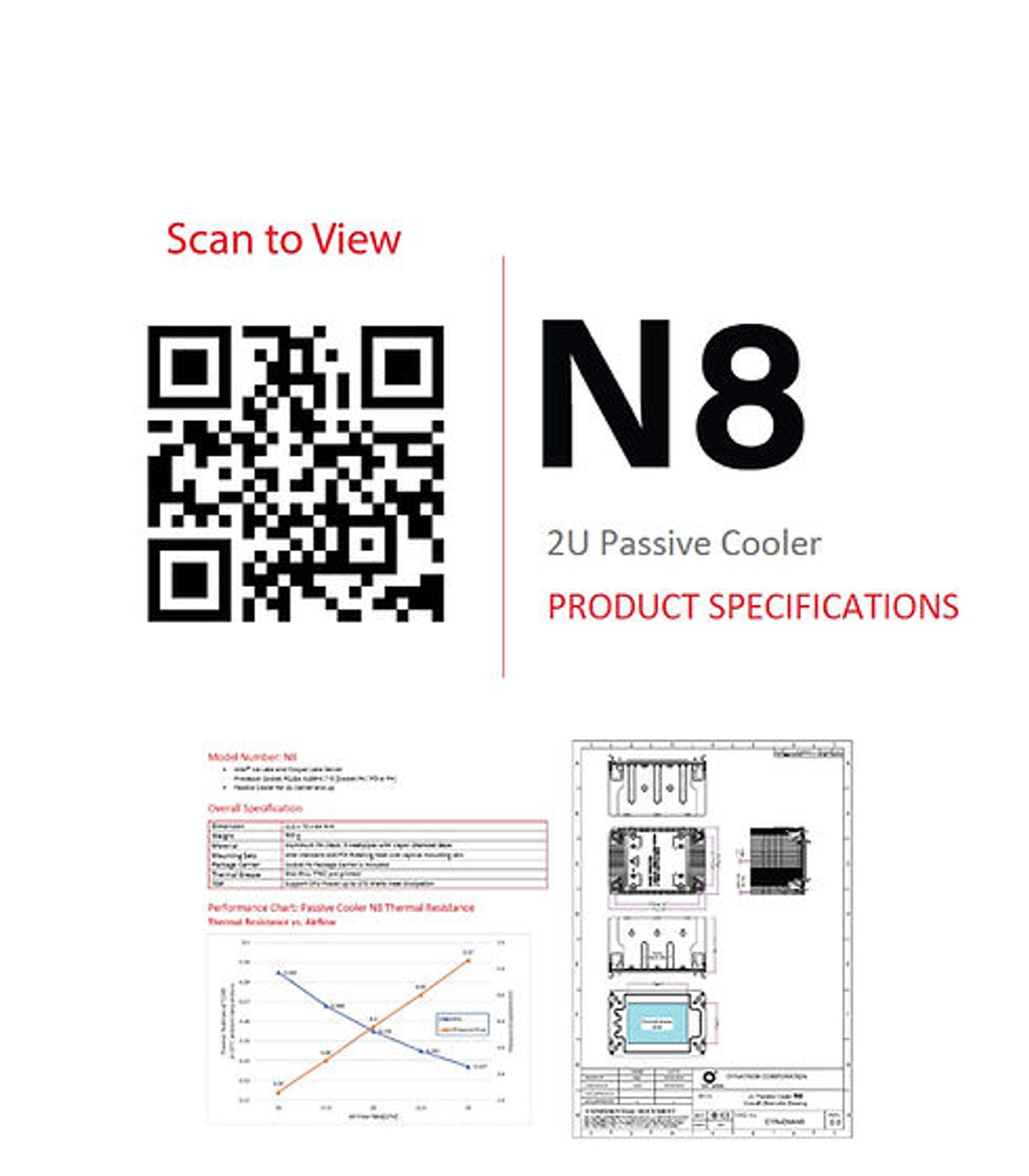 Built for enterprise-level servers, the Dynatron N8 enhances system reliability and longevity by maintaining consistent and effective cooling without the added complexity of active fans.
