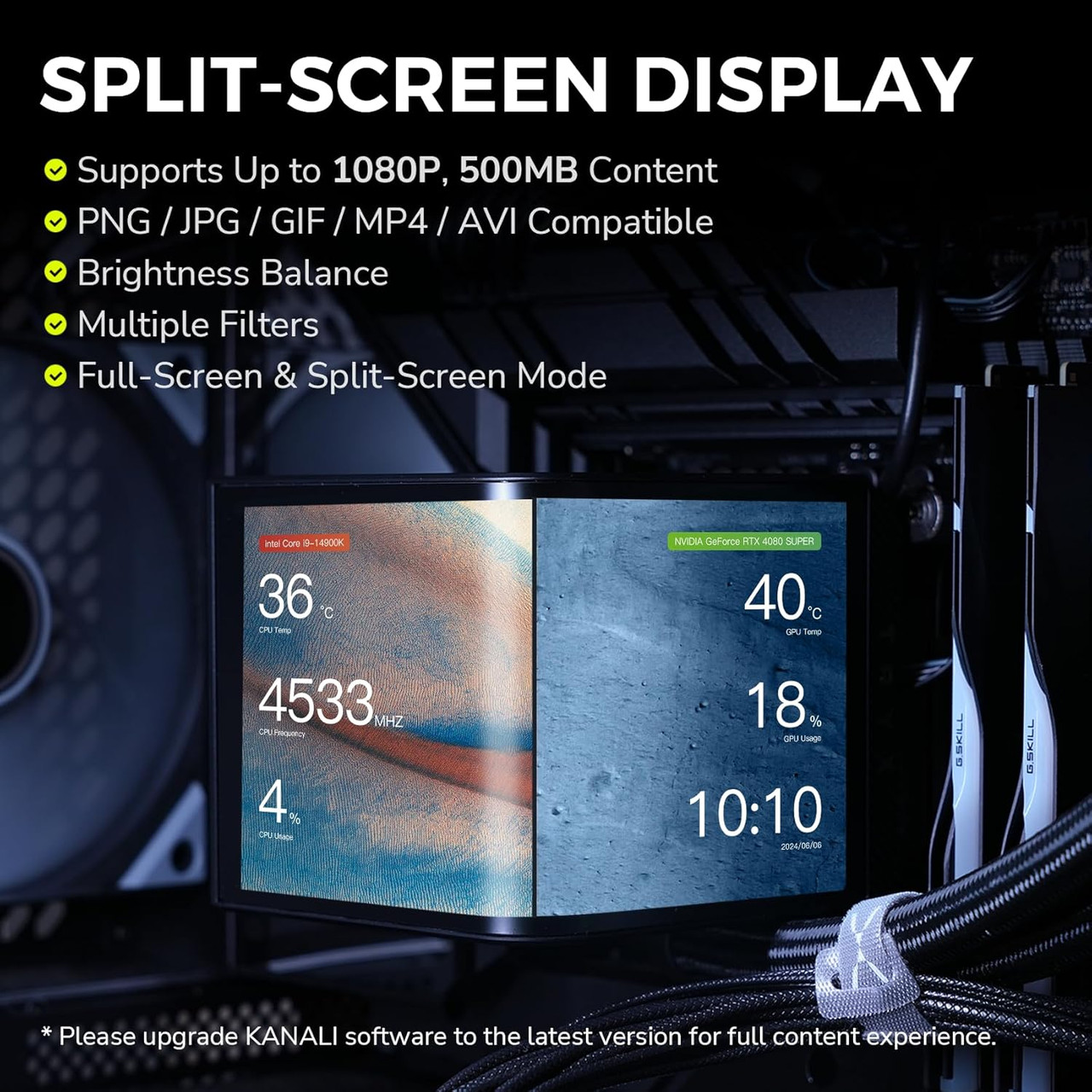 TRYX Panorama 360 6.67'' AMOLED Curved Screen 3D AIO Cooler Asetek