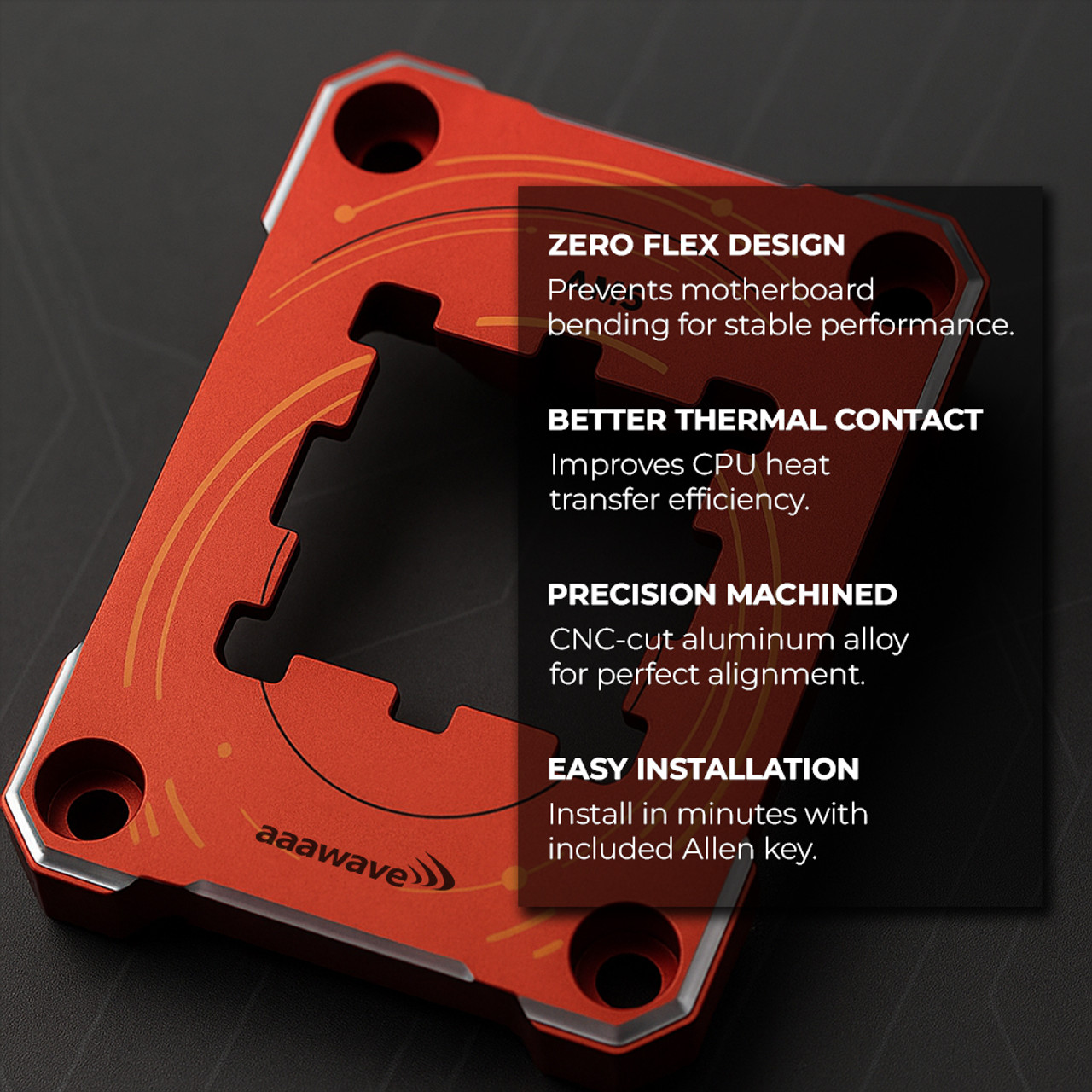 AAAwave AM5 CPU Contact Sealing Frame, Anti-Bending Contact Frame & Fixing Frame,  CPU Guard Protects AM5 Socket Components for Ryzen 7000/8000G/9000 - Red