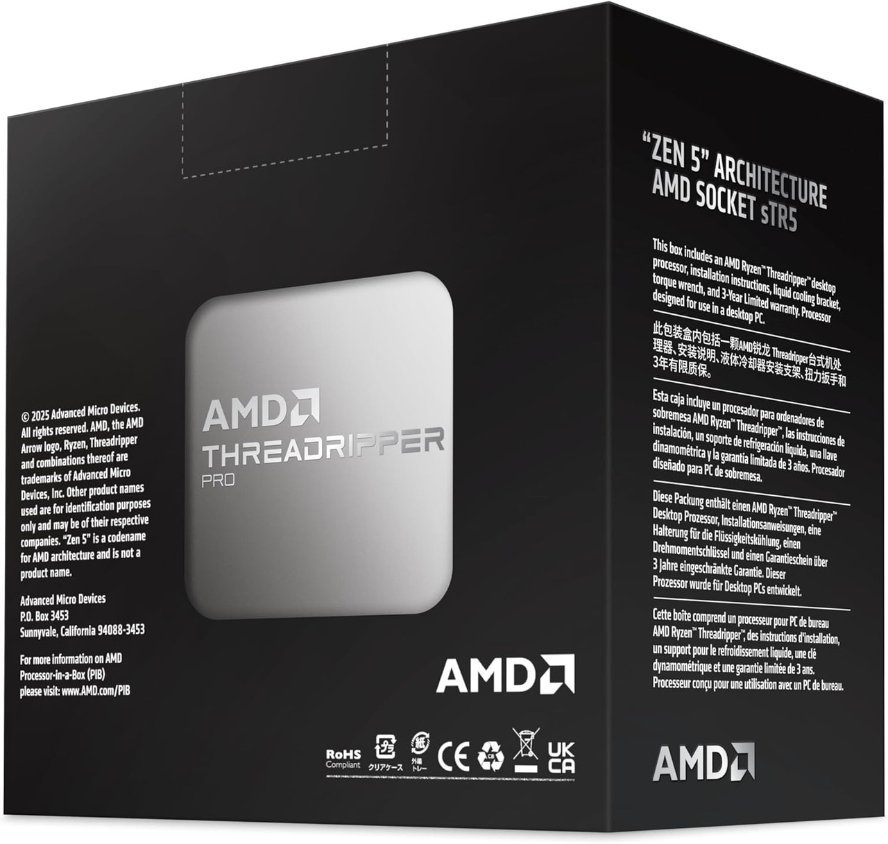 AMD Ryzen Threadripper PRO 9975WX Processor (Zen 5) 32-Core 4.0GHz