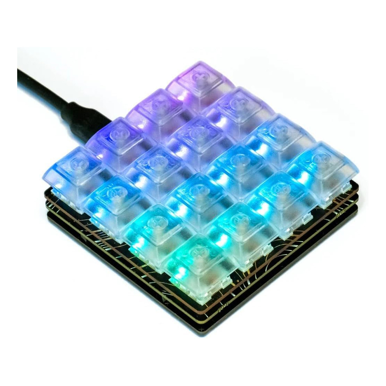 The Pimoroni Keybow 2040 (PIM561) is a premium 16-key mini mechanical keyboard designed for macros, shortcuts, streaming, and creative workflows.