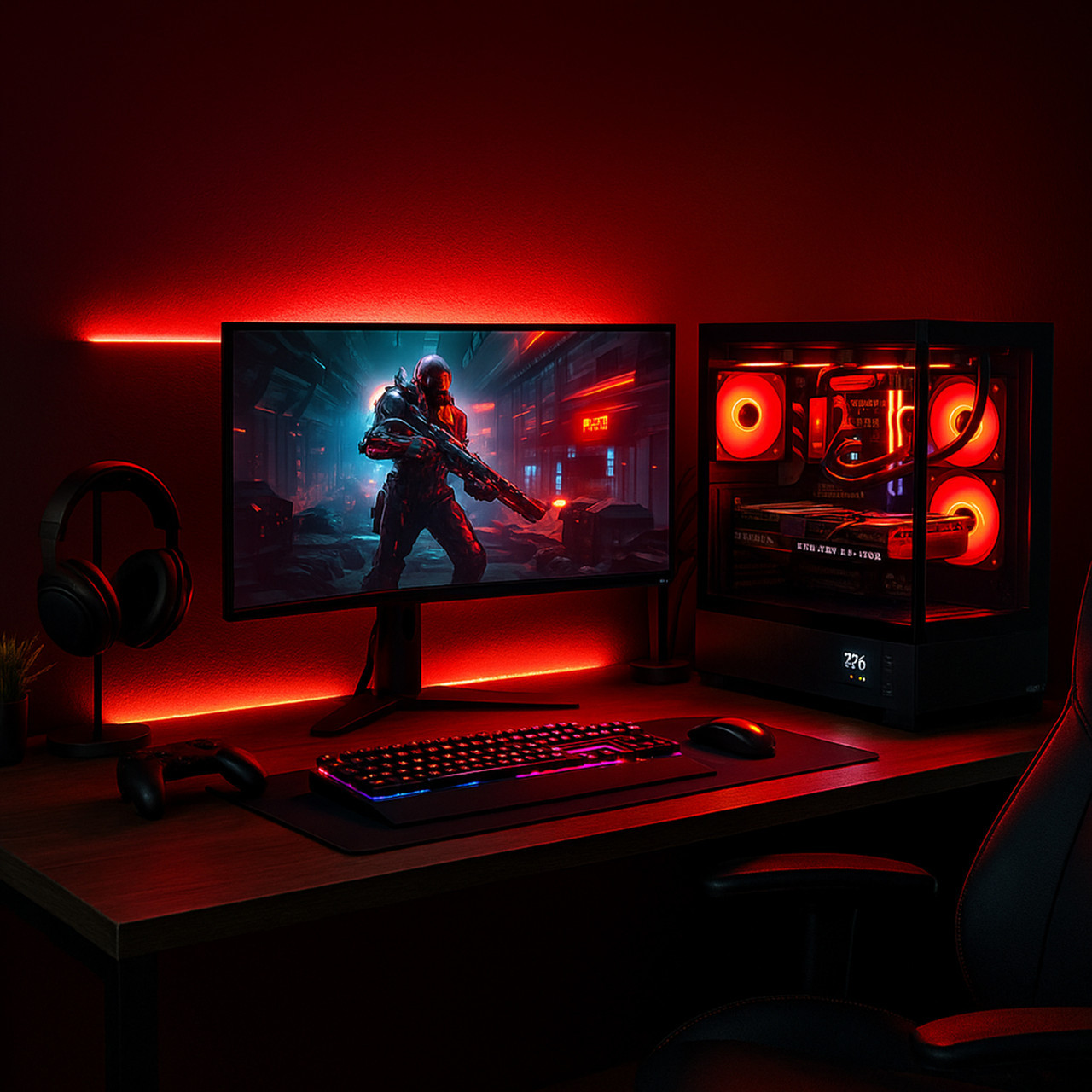 Hachiman Tora Gaming PC Desktop AMD Ryzen 7 7800X3D | Radeon RX 9070XT | 2TB NVMe SSD | 32GB DDR5 RAM - Windows 11