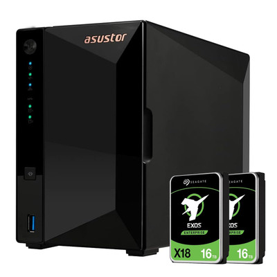 Asustor AS5202T 2-Bays NAS, 2.5 GbE Port, 2GB DDR4, Network