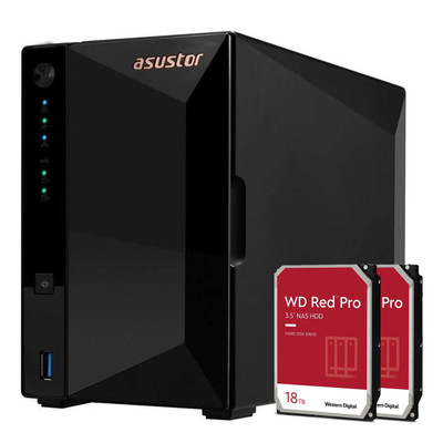 Asustor AS3302T DRIVESTOR 2 Pro, 2-Bays NAS, 2.5GbE Port, 2GB DDR4