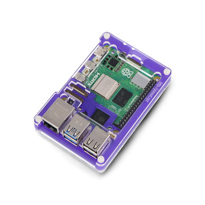 Pibow Coupe 5 Case for Raspberry Pi 5, Slimline Design, Compatible with Active Cooling, Clear Top, HAT/pHAT Ready, Royale PIM679